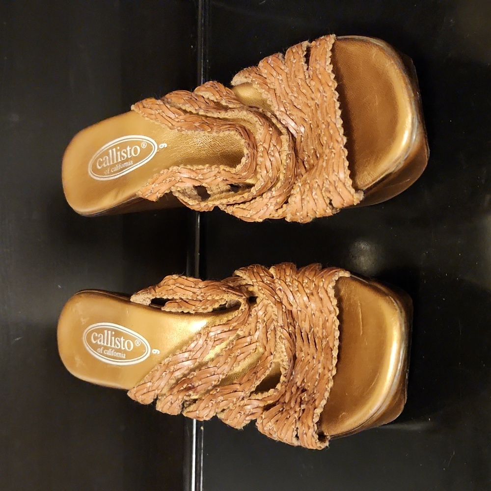 Callisto Brown Leather Heels